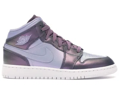 Pre-owned Jordan 1 Mid Sneakers In Monsoon Blue/purple Rise/violet Dust