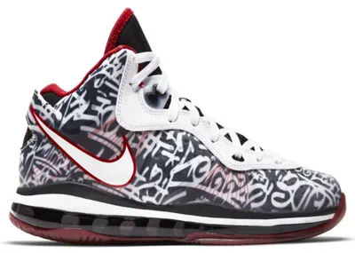 Pre-owned Nike Lebron 8 Graffiti Sneakers In Black/sport Red/white In Multi