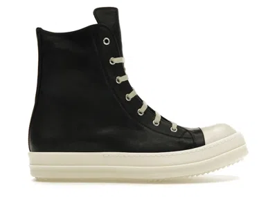 Pre-owned Rick Owens Men's  Lido High Sneaks Sneakers In Black/milk
