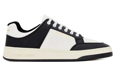 Pre-owned Saint Laurent Men's  Sl/61 Low Sneakers In Coffee/white