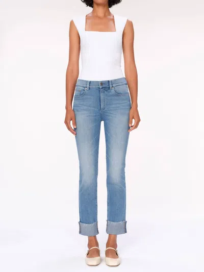 Dl1961 - Women's Mara Straight Instasculpt Mid Rise Jeans In Island Park Cuffed