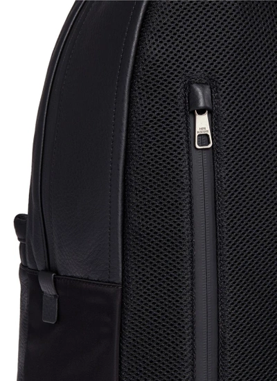 Shop Neil Barrett Thunderbolt Embossed Leather Backpack