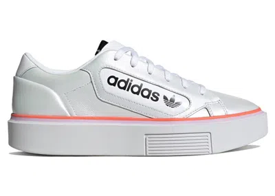 Pre-owned Adidas Originals Sleek Super White Lilac Coral (women's) Sneakers In Cloud White/clear Lilac/signal Coral In Multi
