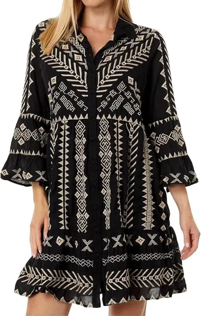Johnny Was Charis Easy Tiered Slip Dress In Black