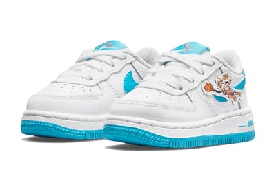 Pre-owned Nike Air Force 1 Low Hare Space Jam Sneakers In White/light Blue Fury