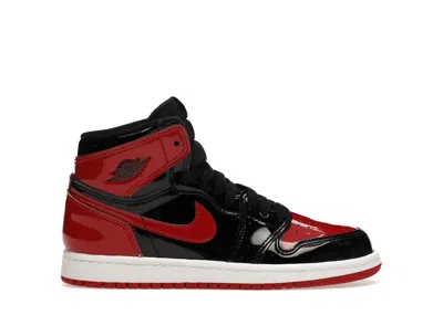 Pre-owned Jordan 1 Retro High Og Patent Bred Sneakers In Black/white/varsity Red