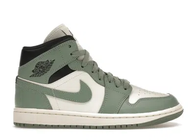 Pre-owned Jordan 1 Mid (women's) Sneakers In Anthracite/jade Smoke/sail In Multi