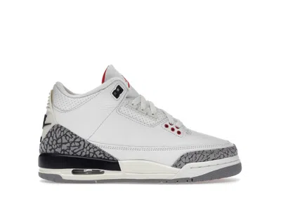 Pre-owned Jordan 3 Retro White Cement Reimagined Sneakers In Summit White/fire Red/black