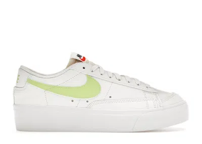 Pre-owned Nike Blazer Low Platform Lemon Twist (women's) Sneakers In White/light Lemon Twist