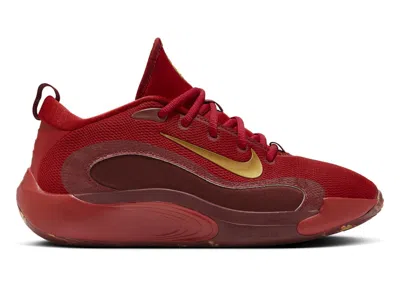 Pre-owned Nike Isofly Dark Metallic Gold Sneakers In Dark In Gym Red/team Red/dark Team Red