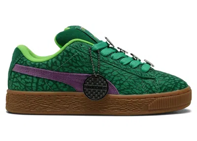 Pre-owned Puma Suede Xl Teenage Mutant Ninja Turtles Sneakers In Vine/gum In Multi