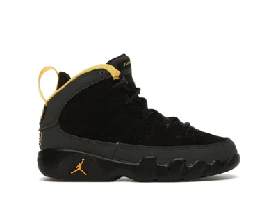 Pre-owned Jordan 9 Retro Sneakers In Black/dark Charcoal/university Gold