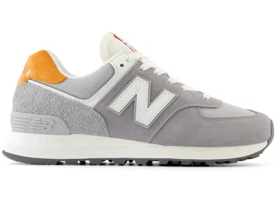Pre-owned New Balance 574 Grey Orange (women's) Sneakers In Slate Grey/raincloud/sun Glow In Multi