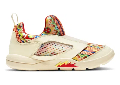 Pre-owned Jordan 5 Retro Low Little Flex Chinese New Year (2021) Sneakers In Sail/chile Red/opti Yellow