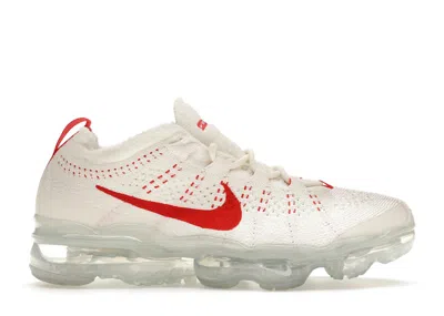 Pre-owned Nike Air Vapormax 2023 Flyknit (women's) Sneakers In Sail/track Red/phantom