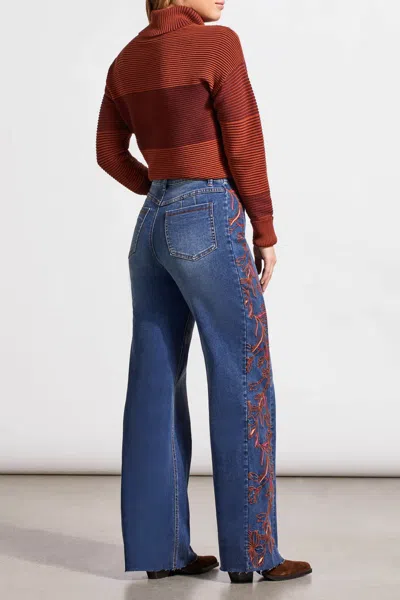 TRIBAL BROOKE HUGGING JEAN WITH SIDE EMBLISHMENT IN MEDIUM WASH DENIM 