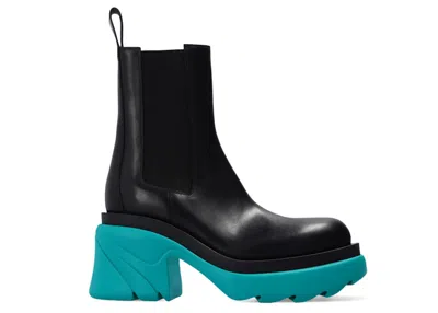 Pre-owned Bottega Veneta Flash Platform Ankle Boot Water (women's) Sneakers In Black/blue In Multi