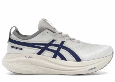 Pre-owned Asics Men's  Gelnimbus 27  Track Club Sneakers In Birch/indigo Blue