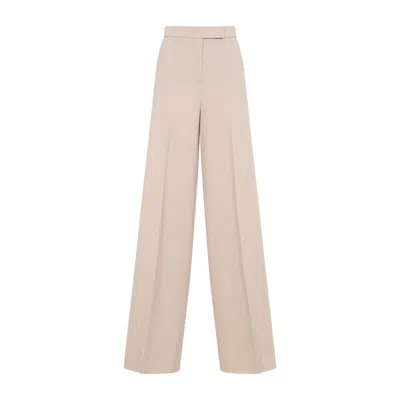 Max Mara High-waisted Wide-leg Trousers In Neutral Hues