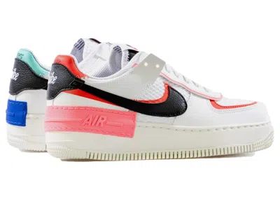 Pre-owned Nike Air Force 1 Low Shadow Blue (women's) Sneakers In White/black/red In Multi
