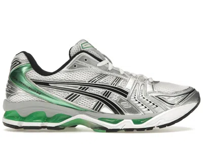 Pre-owned Asics Men's  Gelkayano 14 Sneakers In White/malachite Green In Multi