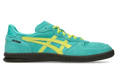 Pre-owned Asics Men's  Skyhand Og Sneakers In Waterfall/lemon Spark