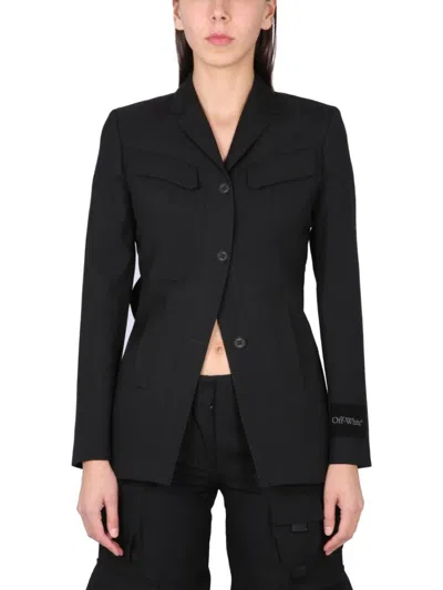 Off-white Off White Wool Single Breasted Jacket