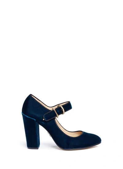 Paul Andrew 'suleiman' Antique Buckle Velvet Mary Jane Pumps