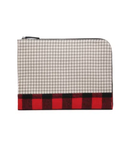 Jen & Co. Women's Adele Clutch Bag In Houndstooth-red