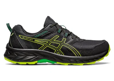 Pre-owned Asics Men's  Gelventure 9 Sneakers In Black/lime Zest In Multi