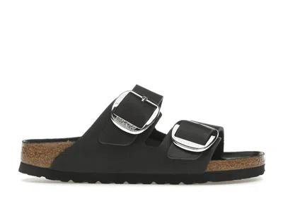 Pre-owned Birkenstock Arizona Big Buckle Oiled Leather (women's) Sneakers In Black