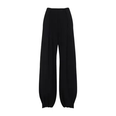 Jacquemus High-waisted Trousers With And Pleats In Black
