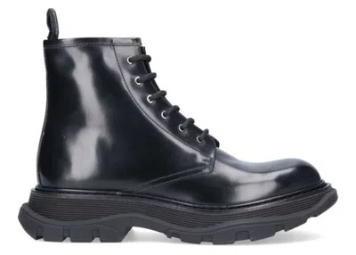 Pre-owned Alexander Mcqueen Men's  Combat Boot Sneakers In Black