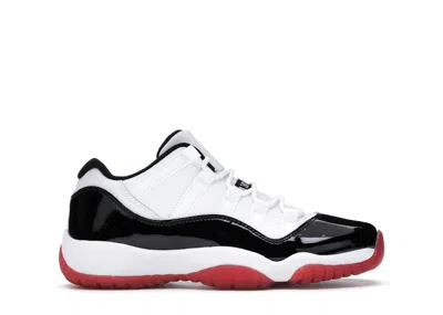 Pre-owned Jordan 11 Retro Low Concord Bred Sneakers In White/gym Red/black In Multi