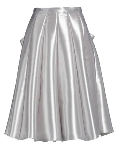 Elisabetta Franchi Woman Midi Skirt Light Grey Size 4 Polyester