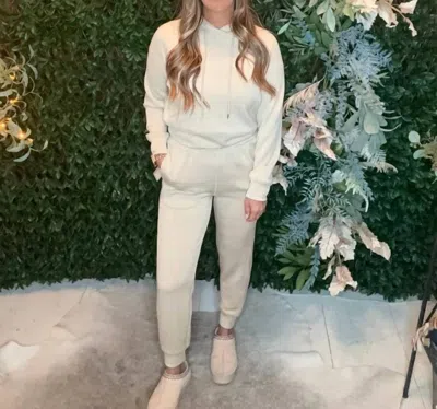 MONO B PLUS SIZE ELEVATED JOGGERS IN NATURAL 