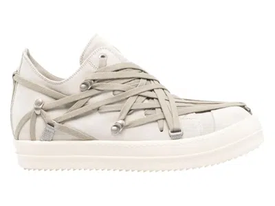 Pre-owned Rick Owens Men's  Megalaced Low Sneaks Sneakers In Dinge/milk