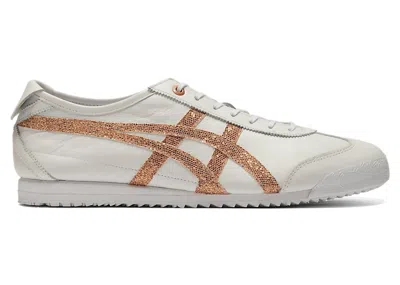 Pre-owned Asics Men's  Onitsuka Tiger Mexico 66 Sd Glitter Sneakers In White/rose Gold In Multi