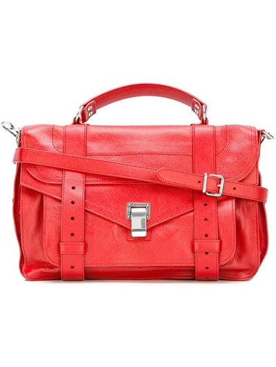 Proenza Schouler Red Ps1 Mini Leather Shoulder Bag
