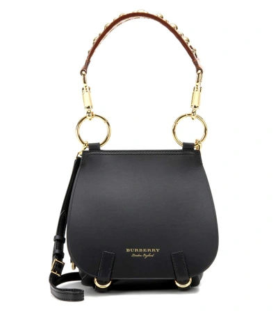 Burberry Bridle Leather Crossbody Bag In Black