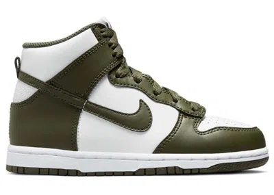 Pre-owned Nike Dunk High Retro Sneakers In White/cargo Khaki In Multi