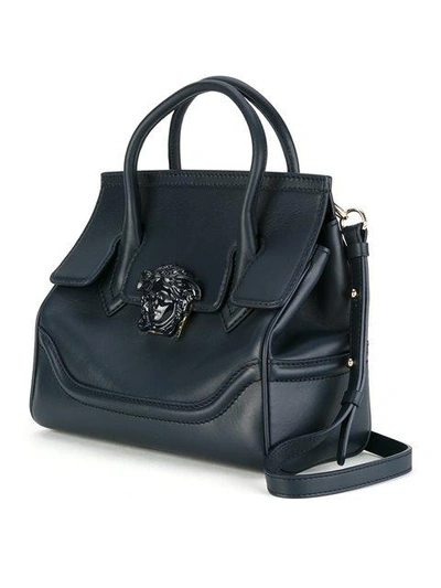 Shop Versace Palazzo Empire Tote Bag In Blue