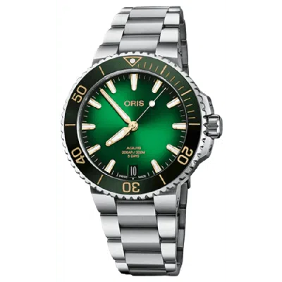 Oris Aquis Date Automatic Green Dial Steel Men's Watch 01 400 7769 4127-07 8 22 09peb