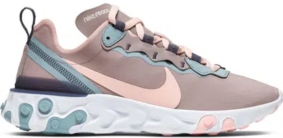 Pre-owned Nike React Element 55 (women's) Sneakers In Pumice/sanded Purple/ocean Cube In Multi