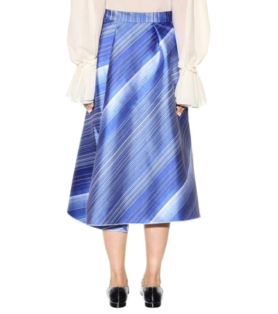 Shop Vika Gazinskaya Printed Skirt In Blue
