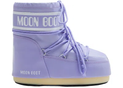 Pre-owned Moon Boot Men's  Icon Low Nylon Boot Sneakers In Lilac