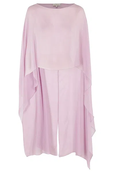 Antonelli Cropped Semi-transparent Silk Shrug With Asymmetric Hemline