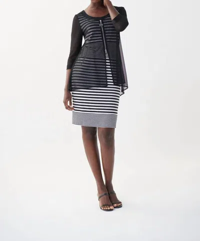Joseph Ribkoff Two Piece Dress In Black/white