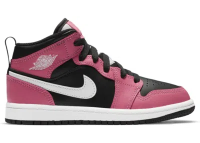 Pre-owned Jordan 1 Mid Sneakers In Black/white/pinksicle In Multi
