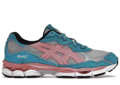Pre-owned Asics Men's  Gelnyc Awake Ny Sneakers In Teal/salmon